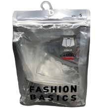 Customized  Clear Men Women Underwear Underpants Storage Bag for Clothes Bra With Hook