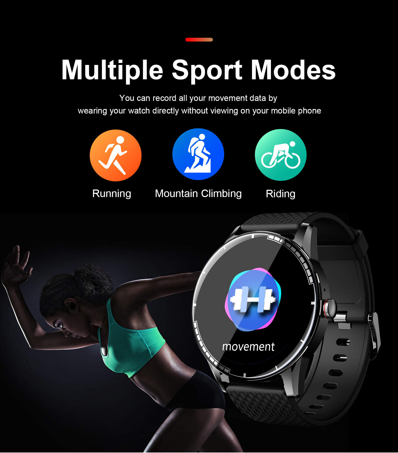 H6 Fashion Round Touch Smartwatch GPS Tracking Sports Waterproof Smart Watch Mens IOS/Android