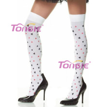 Alice In Wonderland Card Symbol Thigh High Stockings