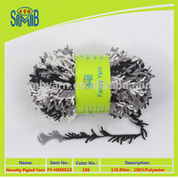 2016 new arrival good yarn exporter sale chunky pigtail knitted yarn made in China factory