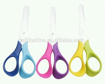 Selling scissors , children multi-color handle plastic scissors