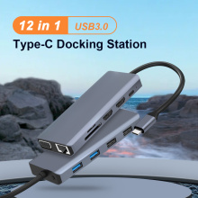 USB C Docking Station Triple Display HDMI VGA