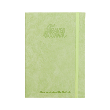 Hardcover stamping PU leather sewing binding Travel journal