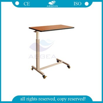 AG-OBT007 modern wooden hospital dining table with wheels