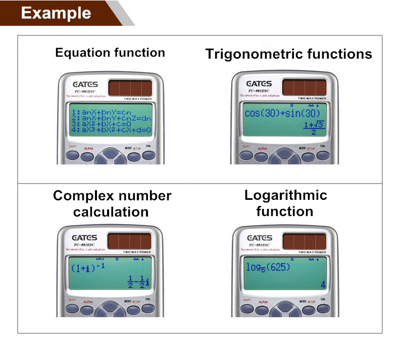 Scientific Calculator FX-991ES Plus 417 Functions 12-Digital School Student Use Calculator