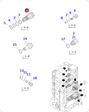 Bulldozer D155A-5 Valve Assembly 723-60-29200