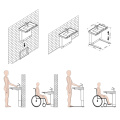 Height Adjustable Electric Washbasin Lifting Systems