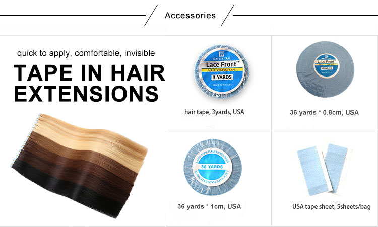 Brazilian Tape Extensions Human Hair Silky Straight 100% Virgin Hair Extensions Invisible 12''-30'' Human Remy Hair