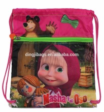 Lovely Polyester Foldable Drawstring Bag Backpack