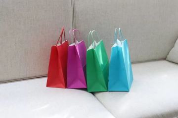 Premium Quality Handcrafted Colored Paper Tote Bags