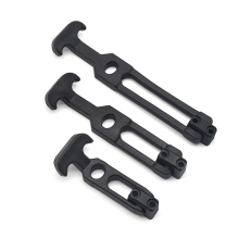 Black Fixed T-Handle Rubber Flexible Draw Latches for Toolboxes