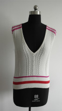 Ladies Cable-Knit Sweater Vest