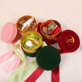 Velvet Small Round Box for Honey Bottle Packaging