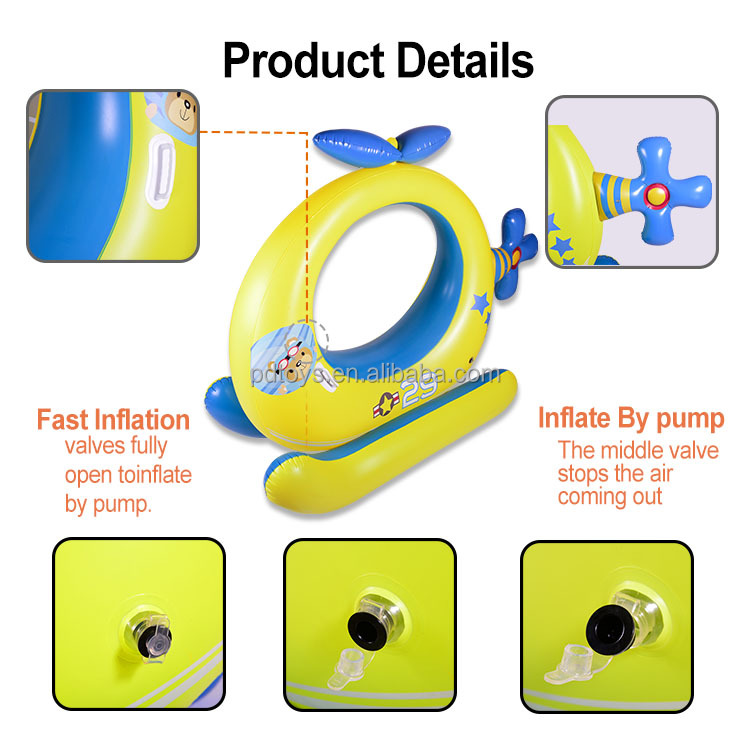 ODM Inflatable helicopter water Summer Swimming Pool Float