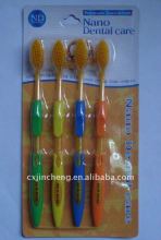 soft bristles&rubber grip 329-4 nano gold tooth brush