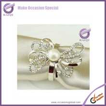 D India factory crydtal wholesale pearl beaded napkin ring