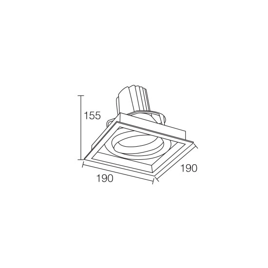 Watt Brilliant 38W LED DownlightofLED Downlight Ic Rated