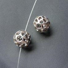 10mm Antic Silver Alloy Ball Findings with Holes