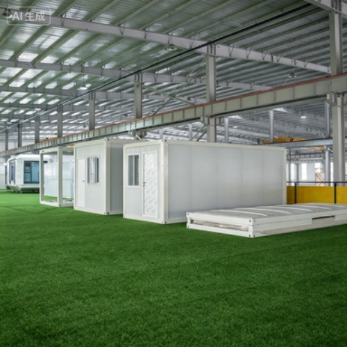 Modular Folding Container Home for On-Site Office Use
