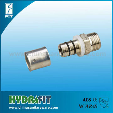 elbow male brass press fitting
