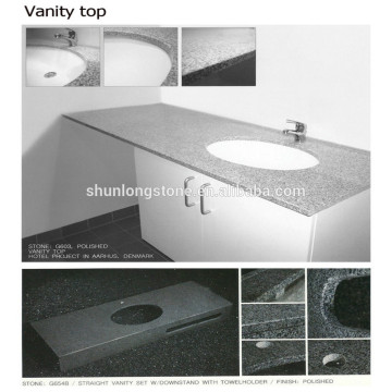 White Granite Vanity top,prefabricated Granite vanity top