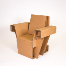Innovative Cardboard Armchair for Eco-Conscious Buyers