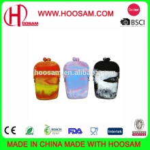 Colorful silicone mobile phone bag /silicone cosmetic bag