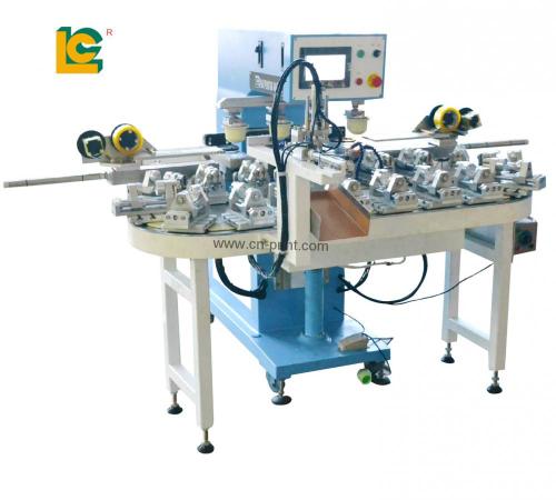 PLC 4 color rotary bottles pad printer