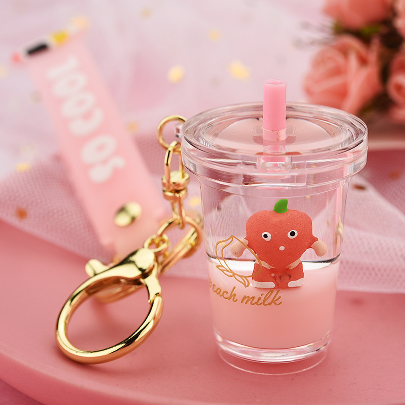 Hot Tea Liquid Keychain