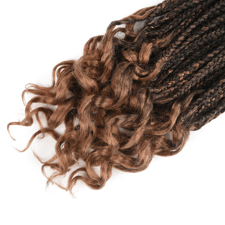 Julianna 14 18 24 inches synthetic box crochet hair braid for black women box braids curly end braid hair