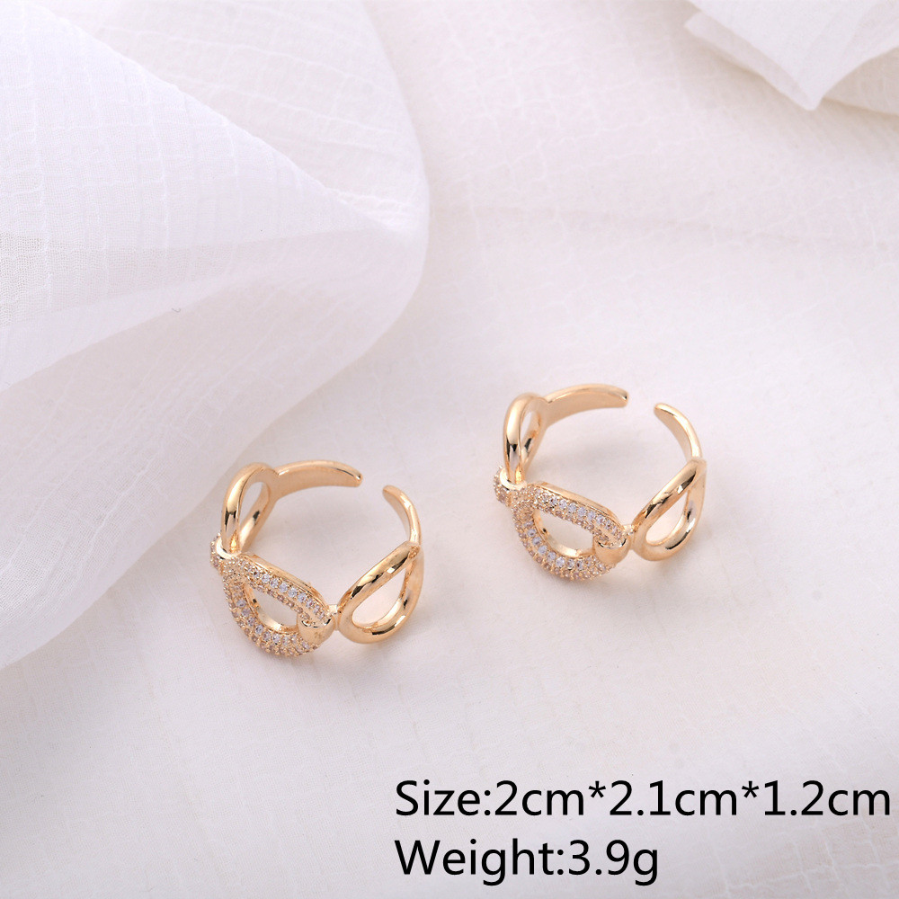 High quality adjustable gold plating opening rings personality initial rings for women minimalist jewelry wholesale
