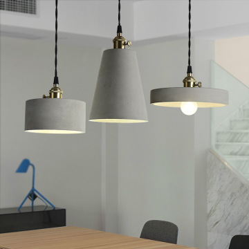 LEDER Simple Concrete Pendant Light