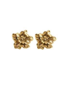 Gold Earring Flower Stud Earring