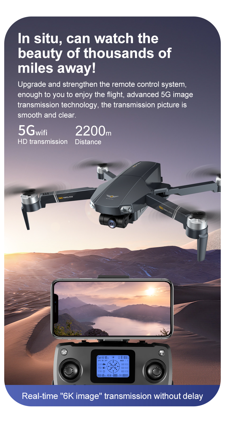 JJRC X20 Drone GPS Wifi FPV 6K HD Quadcopter with Camera 3-Axis Gimbal 28mins Flight Time Profesional RC Drones Dron Remote Toys