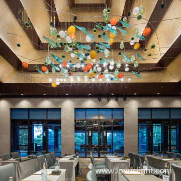 Popular creative color chandelier restaurant chandelier custom large chandelier restaurant chandelier