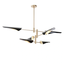 Modern brass pendant light for dining room