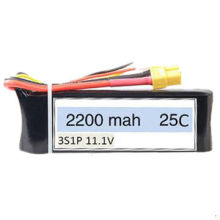 Lithium ion polymer battery pack 11.1V 2200mAh 25C discharge rate