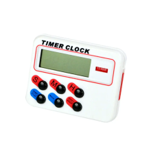 White LCD Digital Kitchen Countdown Timer with Stand