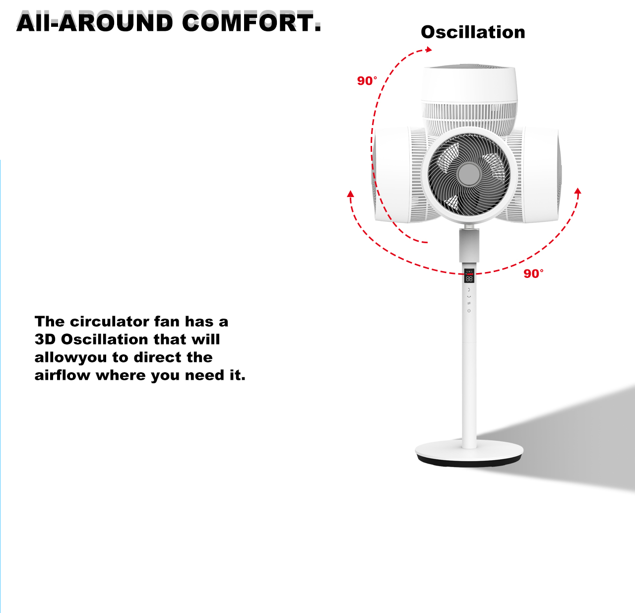 HTS-F602 Circulator Fan 3D swing HTS-F602 Circulator Fan 3D swing