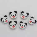 Schattige Mini Panda vormige Kawaii Polymer Clay segment met gat Cabochon versiering handgemaakte ambachten Decor Charms