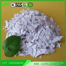 Competitive price!Crushed Recycled PVC White/Gray Color knot board scraps for pipes