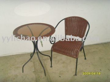 rattan school reading table and chairs