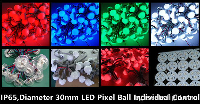 DMX 30mm SMD5050 RGB LED пикселни диско -светлини