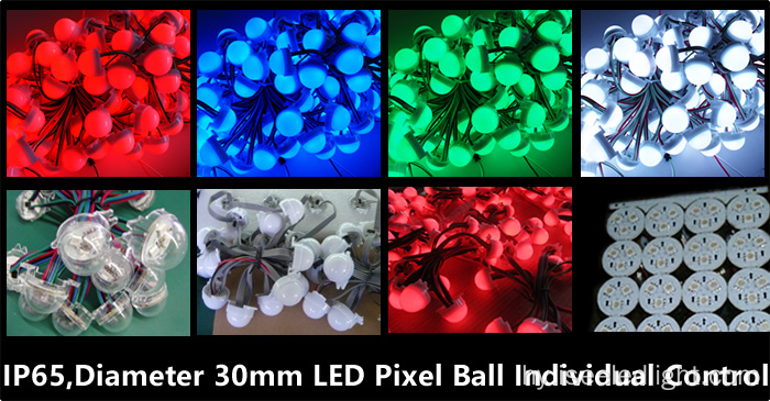 DMX 30 մմ SMD5050 RGB LED Pixel Disco լույսեր