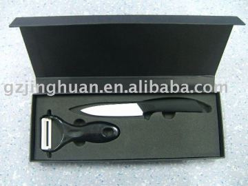 2 pieces magnetic box ceramic knife set