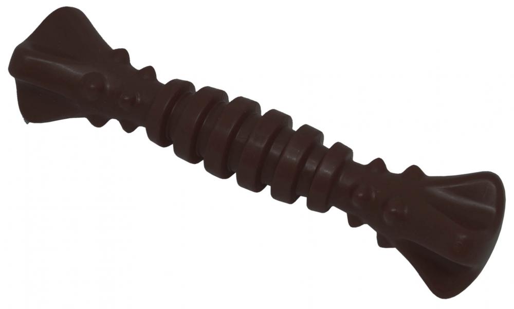 Percell 4.5 &quot;Nylon Dog Chew Spiral Bone Chocolate Scent