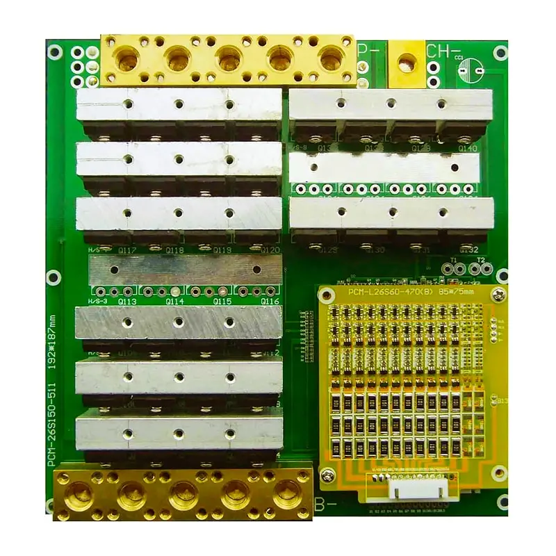 6s~26s C: 60A D: 150A High Power PCM BMS for 93.6V 96.2V Li-ion/Lithium/ Li-Polymer 78V 83.2V LiFePO4 Battery Pack Size L192*W187*T45mm (PCM-26S150-511)