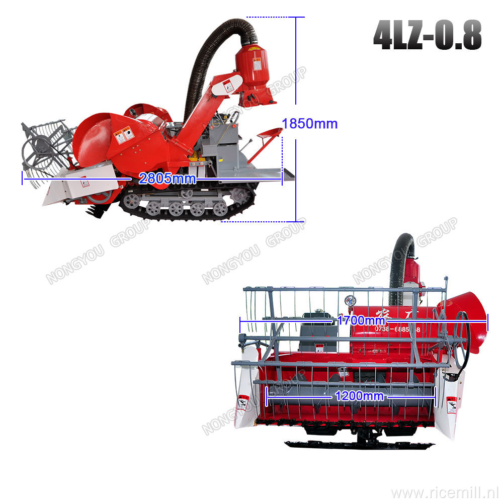 Paddy Combine Harvester Wheat Cutter Mini Harvester