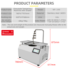 Tabletop chocolate tempering machine