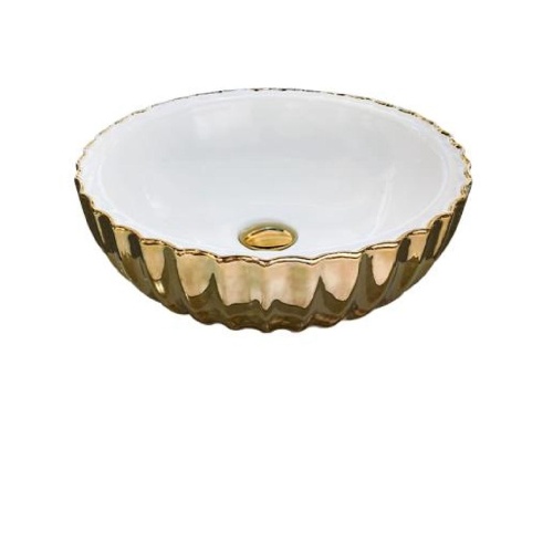 Золото над столовой круглой керамическое искусство бассейн